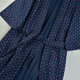ສົ່ງອອກ robes ພິມ Canadian ສໍາລັບຜູ້ຊາຍແລະແມ່ຍິງ L86916 ຖົງຂະຫນາດໃຫຍ່ lace-up cardigan ເຮືອນໃສ່ສີ່ລະດູການ nightgown ກາງ-ຍາວ