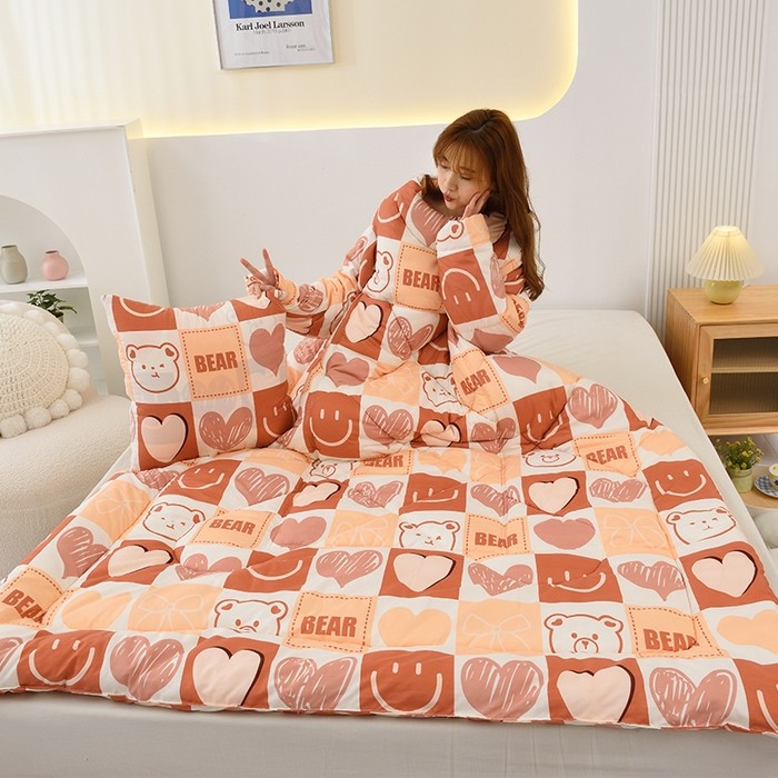 带袖子的懒人被冬天防踢袖被多功能加厚保暖穿在身上的被子三和一,淘宝优惠券,粉丝福利购,淘宝优惠卷