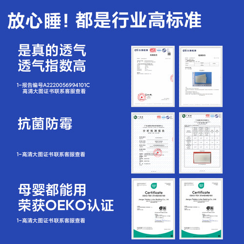 泰国天然乳胶特拉雷枕头儿童护颈椎家用加高学生成人橡胶枕芯正品 - 图3