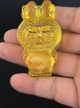 抖音爆款拉布布可爱水晶拉布拉布摆件超萌彩色卡通装饰工艺品礼品