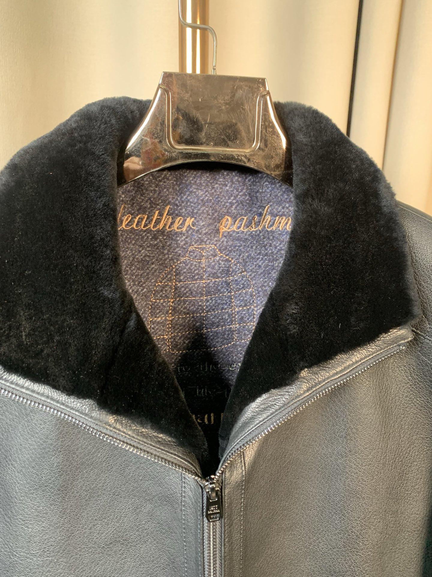 工厂打版样衣男士真皮山羊锁纹皮仿鹿皮皮毛一体毛领全新冬装皮衣,淘宝优惠券,粉丝福利购,淘宝优惠卷