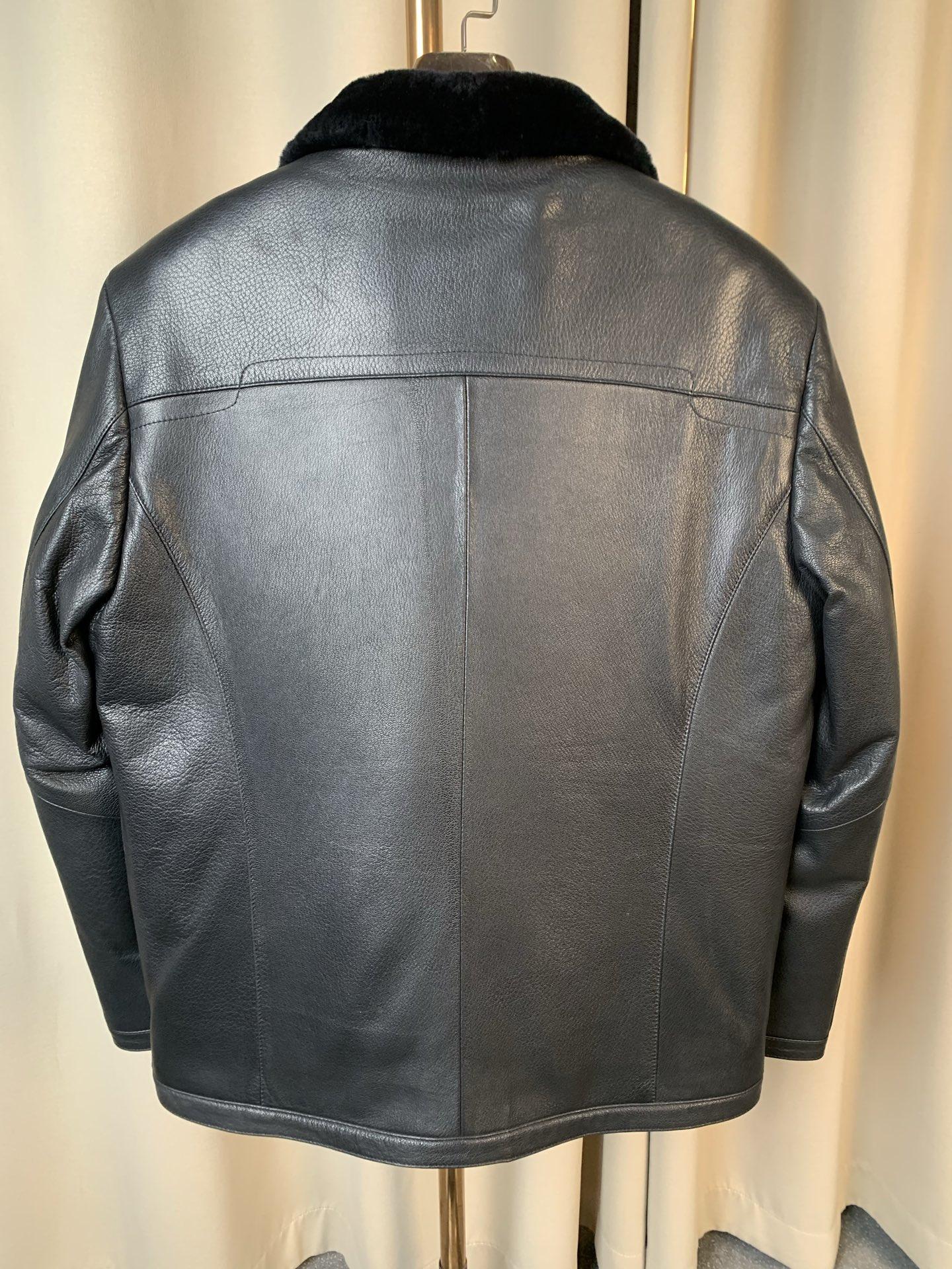 工厂打版样衣男士真皮山羊锁纹皮仿鹿皮皮毛一体毛领全新冬装皮衣,淘宝优惠券,粉丝福利购,淘宝优惠卷