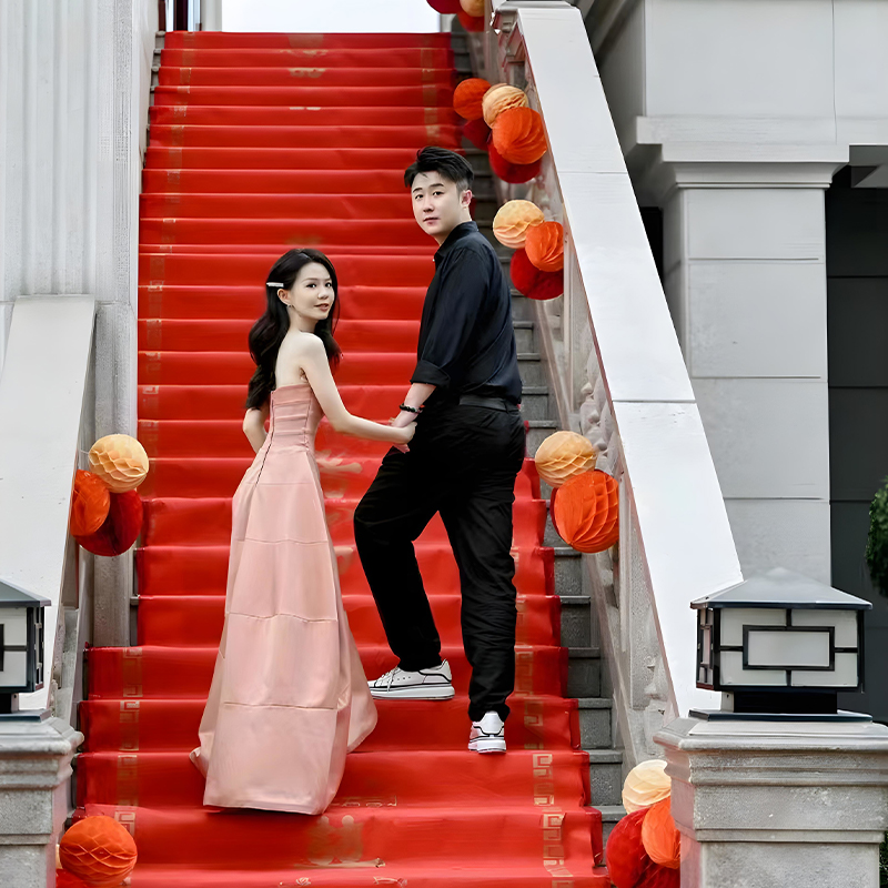 结婚红地毯一次性加厚入户喜字无纺布进门路引防滑婚礼红毯婚庆用 - 图3