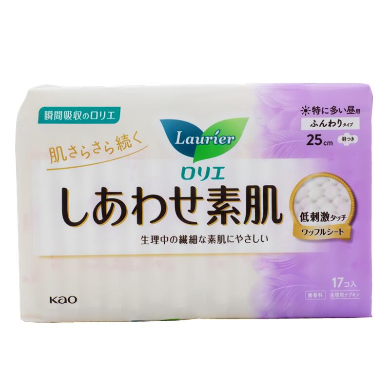 日本花王卫生巾F素敏感肌系列日用25cm长款17片透气棉柔无荧光剂 - 图3