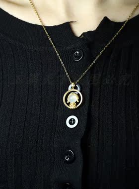 天然冰种玉髓小沙弥吊坠玛瑙项链