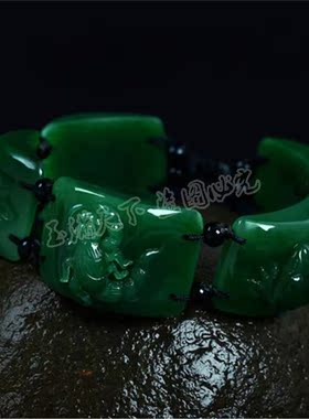 男款手环天然和田玉送证书