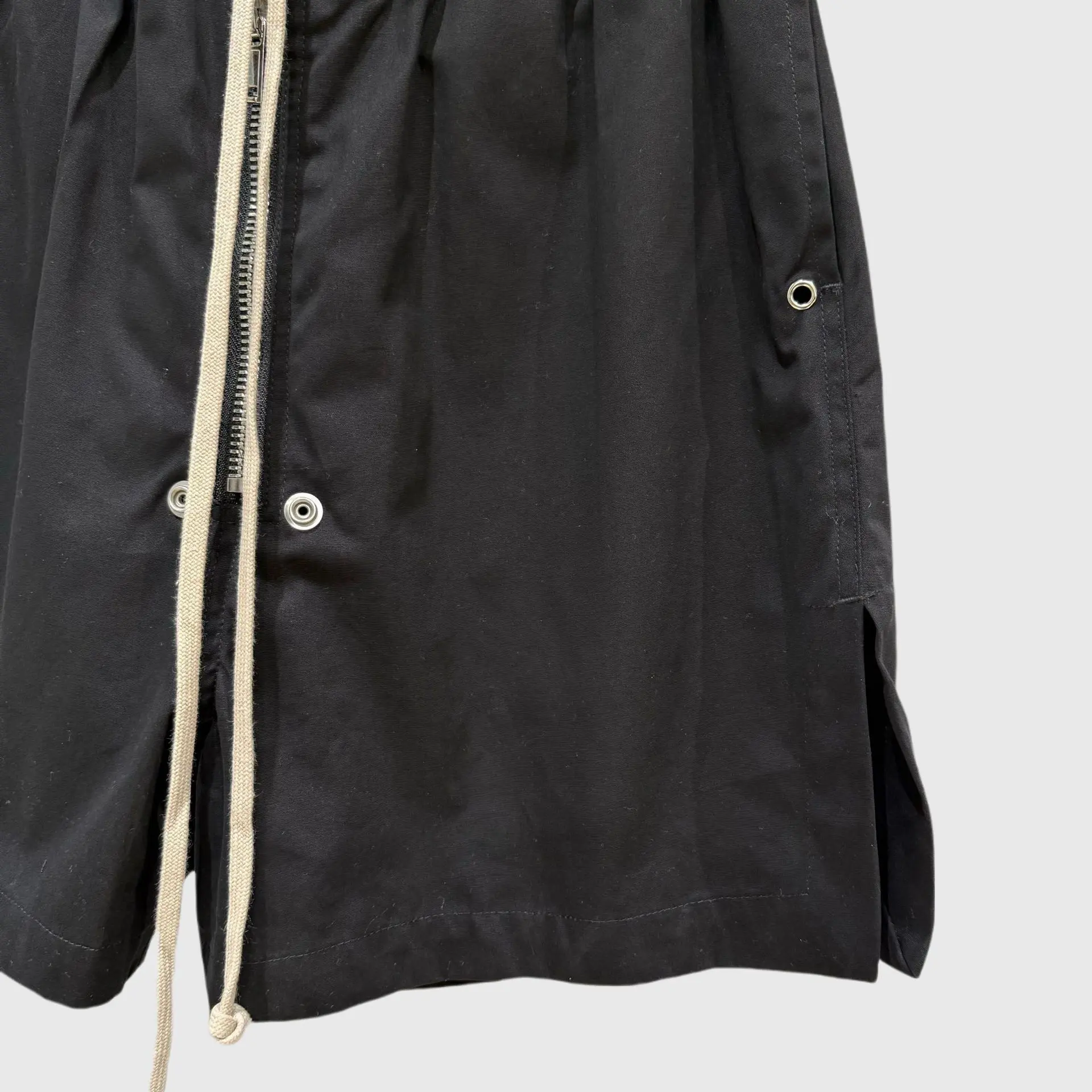 RO风格暗黑机能高街前置拉链侧开叉廓形宽松抽绳运动拳击短裤夏季,淘宝优惠券,粉丝福利购,淘宝优惠卷