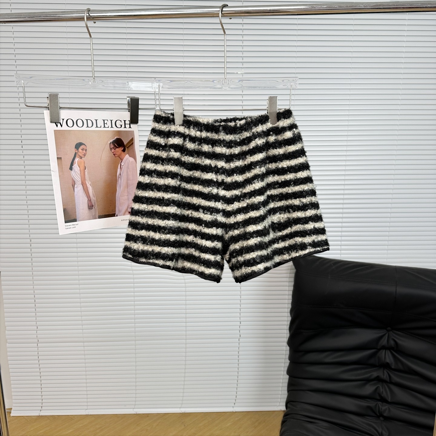 费尔岛秋冬新款加厚条纹豹纹圈圈呢子高腰阔腿松紧腰短裤宽松女,淘宝优惠券,粉丝福利购,淘宝优惠卷