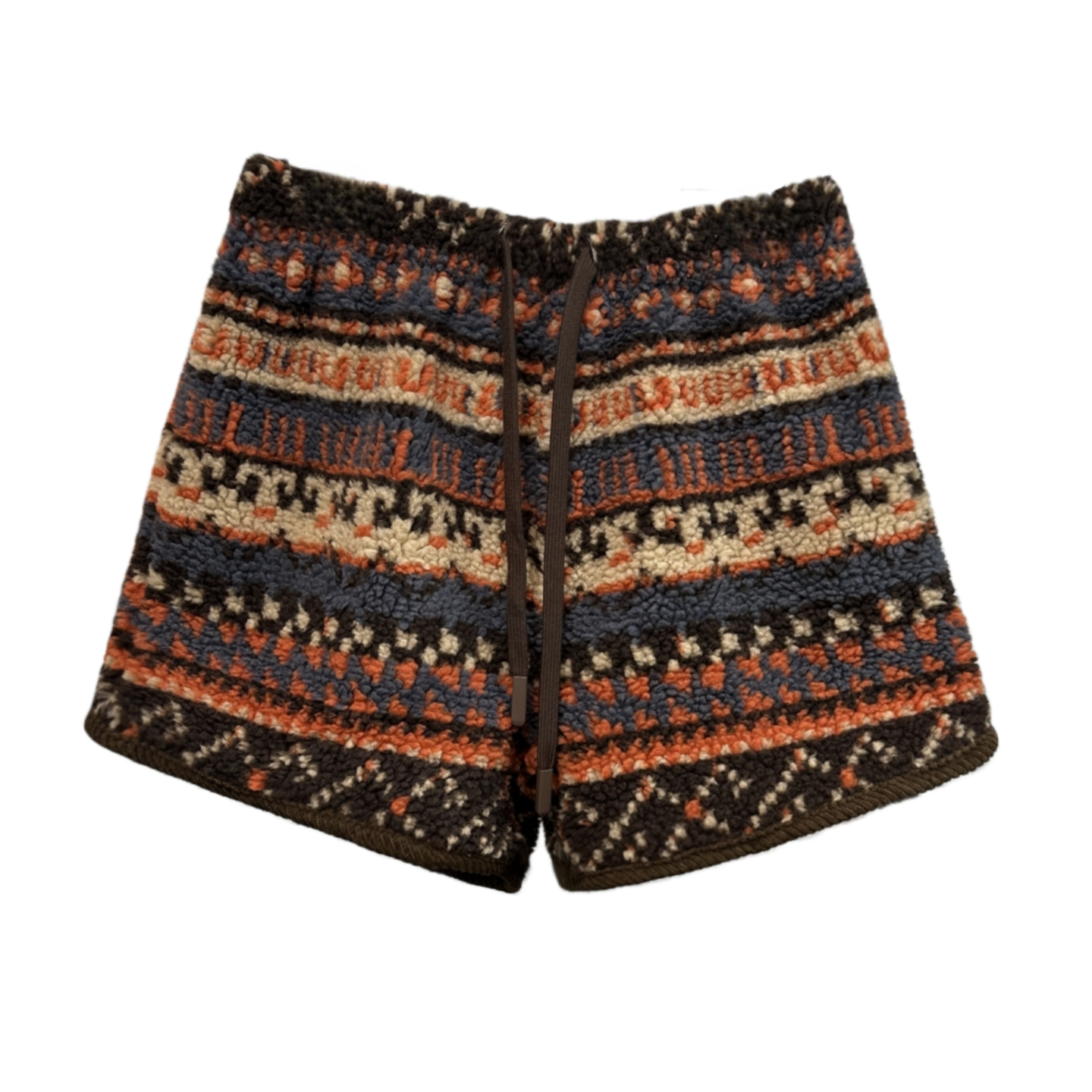 费尔岛秋冬加厚羊羔毛高腰松紧抽绳A字保暖阔腿焦糖色休闲短裤女,淘宝优惠券,粉丝福利购,淘宝优惠卷