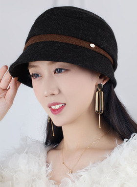 秋冬小香风渔夫帽女保暖显脸小
