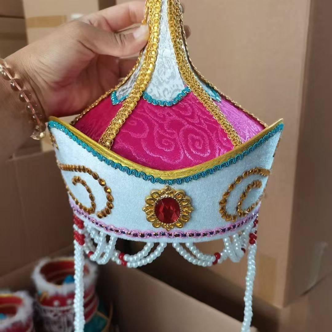 高顶蒙古族头饰演出帽子少数民族配饰蒙族成人公主帽古风蒙古帽,淘宝优惠券,粉丝福利购,淘宝优惠卷