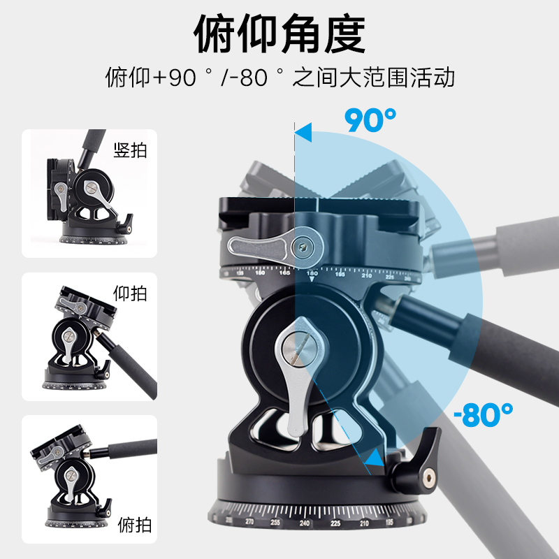 熙熙円迷你金属液压阻尼云台双全景单反相机三脚架独录像滑轨云台 - 图1