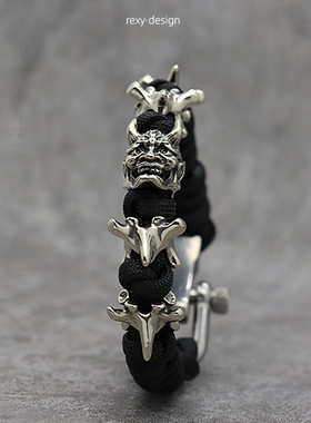 Rexy般若四脊椎伞绳编织手工手链潮男士手绳复古个性女手饰品手镯