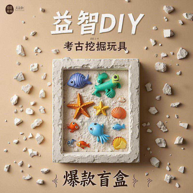 玩具挖掘考古恐龙奥特曼宝石盲盒儿童手工 diy男孩女孩玩,淘宝优惠券,粉丝福利购,淘宝优惠卷