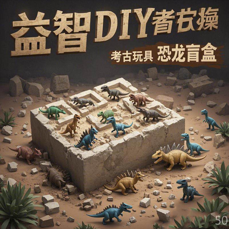 玩具挖掘考古宝石恐龙蛋仔盲盒男孩女孩手工 diy 趣味,淘宝优惠券,粉丝福利购,淘宝优惠卷