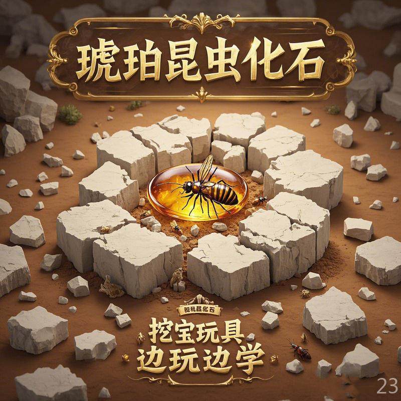 挖掘玩具考古探索宝石琥珀昆虫恐龙夜光男孩女孩手工DIY玩具,淘宝优惠券,粉丝福利购,淘宝优惠卷