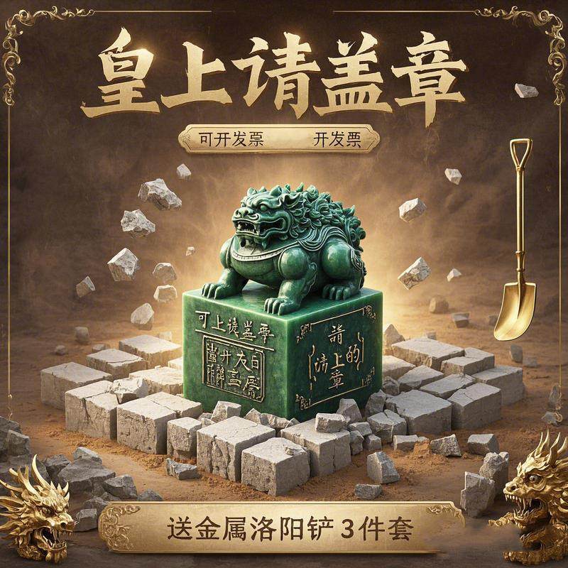 古风挖掘玩具手工DIY朝代印章仿真传国玉玺考古洛阳铲智趣秦始皇,淘宝优惠券,粉丝福利购,淘宝优惠卷