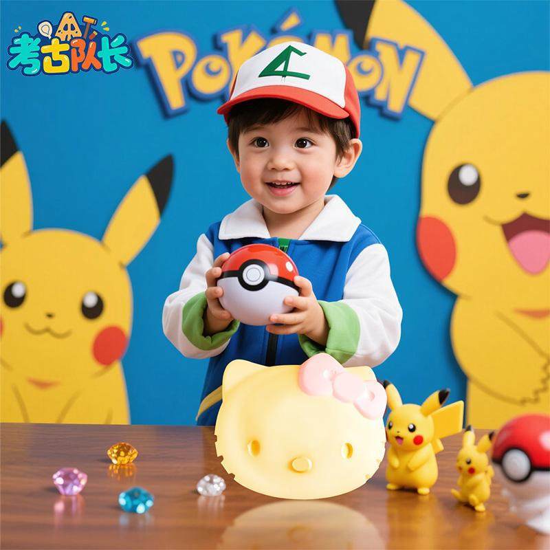 考古挖宝玩具可爱皮卡丘宝藏儿童动手工DIY卡通盲盒岁,淘宝优惠券,粉丝福利购,淘宝优惠卷