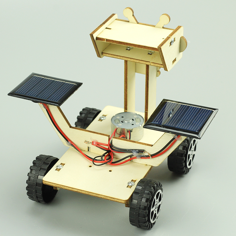 太阳能小汽车手工科教小制作材料包火星探测车diy月球车科学实验 - 图0