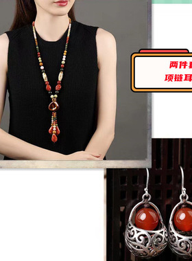 民族风精编高档陶瓷毛衣链