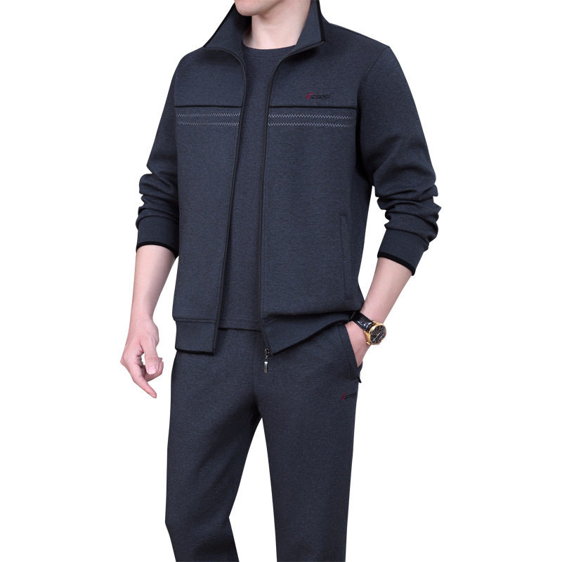 爸爸秋装运动套装男士春秋季2022新款中老年卫衣三件套休闲运动服,淘宝优惠券,粉丝福利购,淘宝优惠卷