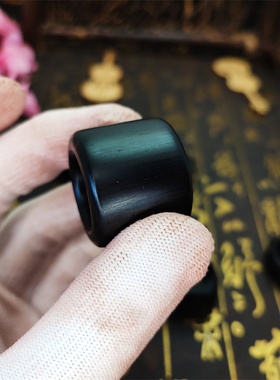 3Q情侣紫光檀民族风戒指扳指定制