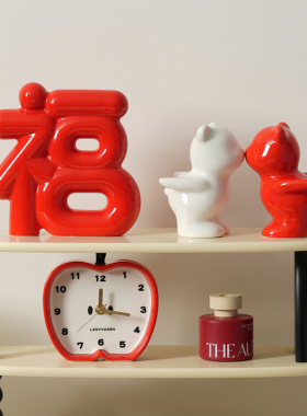 LENYVASEN 福字陶瓷摆件客厅玄关电视柜创意氛围装饰乔迁结婚礼物