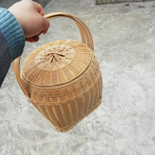 【凡承古逸尾货】特价贵州纯手工竹编提篮 复古型鸡蛋筐茶叶篓 - 图0