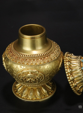 慧宝甘露供养佛堂摆件米盒宝瓶