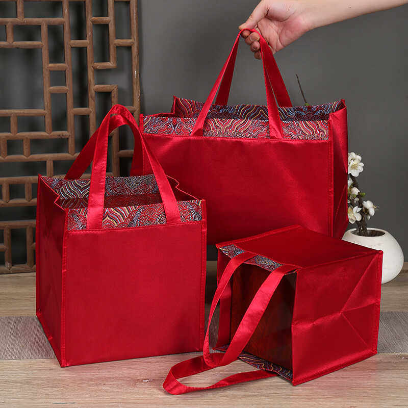 高级感丝绸布袋中国红手提袋茶叶袋散茶茶饼普洱茶礼袋包装礼品袋,淘宝优惠券,粉丝福利购,淘宝优惠卷