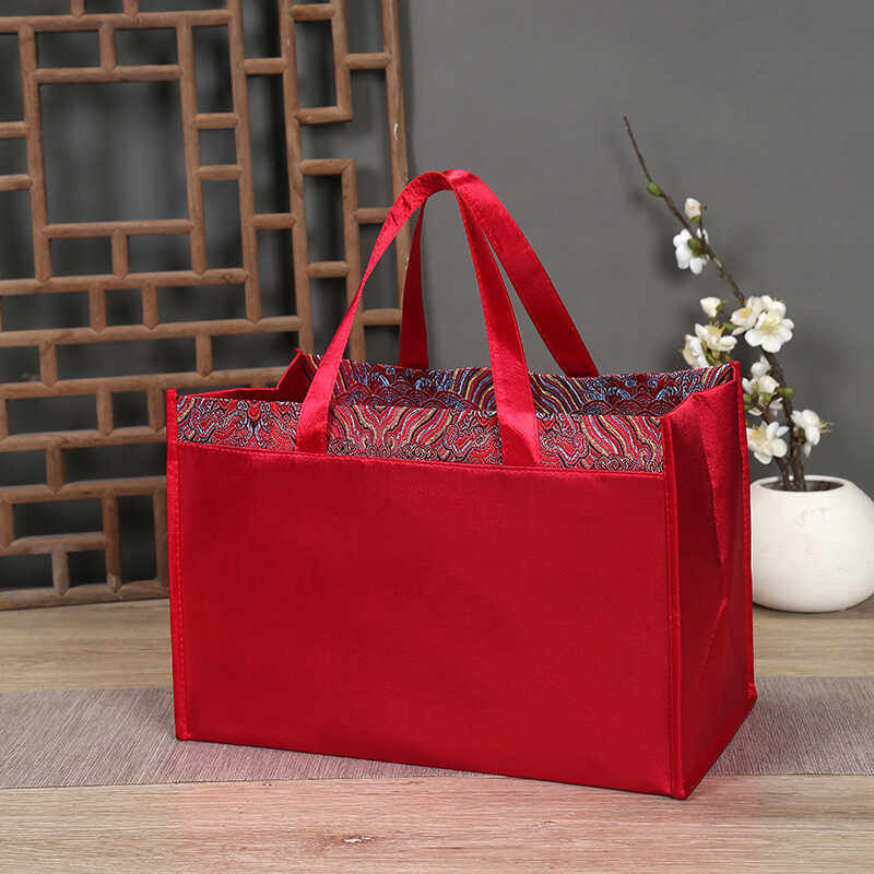 高级感丝绸布袋中国红手提袋茶叶袋散茶茶饼普洱茶礼袋包装礼品袋,淘宝优惠券,粉丝福利购,淘宝优惠卷