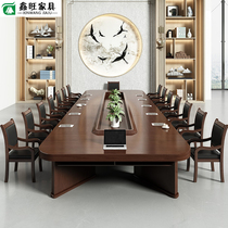 Conference Long Table Office Furniture Large Stickup Meeting Desk Oval Paint Conference Room Table And Chairs Combination Negotiation Table