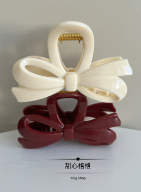 高品质~抓力紧大号蝴蝶结抓夹法式高级感盘发鲨鱼夹气质夹子发夹