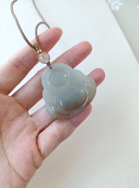 和田玉石且末糖玉大佛公挂件项饰项链