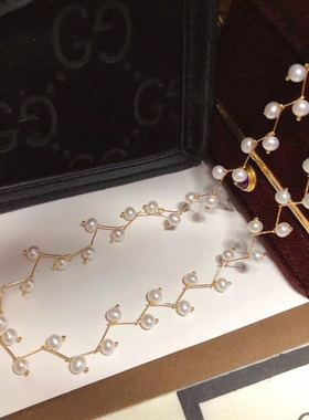 锁骨链耳钉防过敏天然淡水珍珠