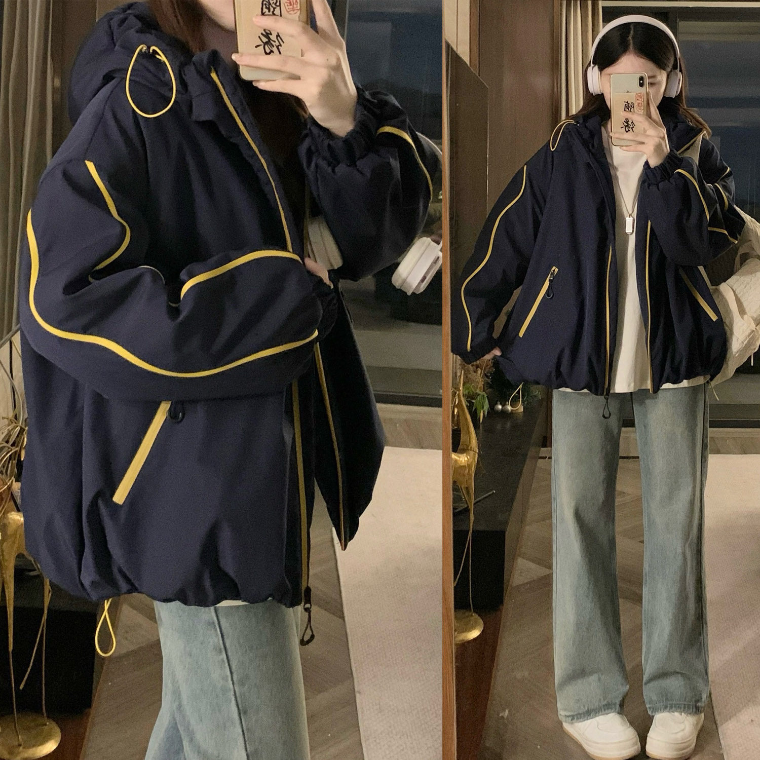 胖MM大码女装2025年冬季新款棉衣宽松帅气休闲减龄夹克棉服外套潮,淘宝优惠券,粉丝福利购,淘宝优惠卷