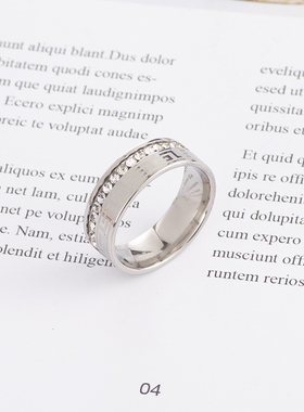 潮流单排小钻戒指新款不褪色对戒