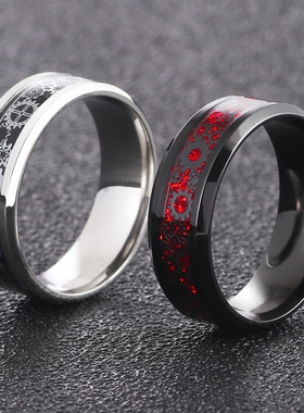 新泱男女通用钛钢个性戒指
