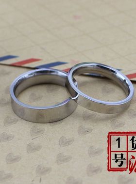 不褪色韩版光面戒指刻字钛钢情侣