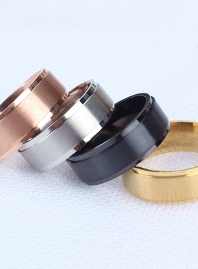 厂家直销霸气男士宽版指环戒指