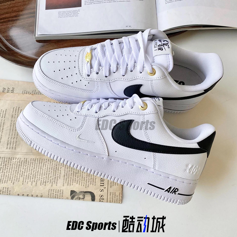 Nike耐克Air Force1 AF1黑白空军一号男子低帮休闲板鞋DQ7658-100-图0