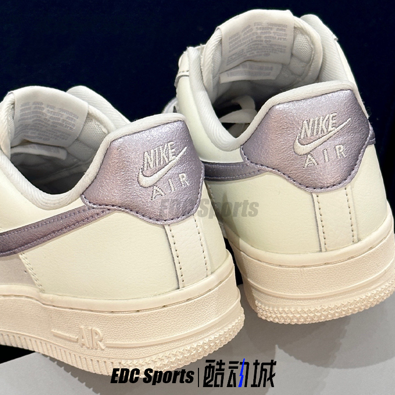 Nike耐克Air Force 1白紫女款低帮AF1空军一号休闲鞋DV7470-100-图0