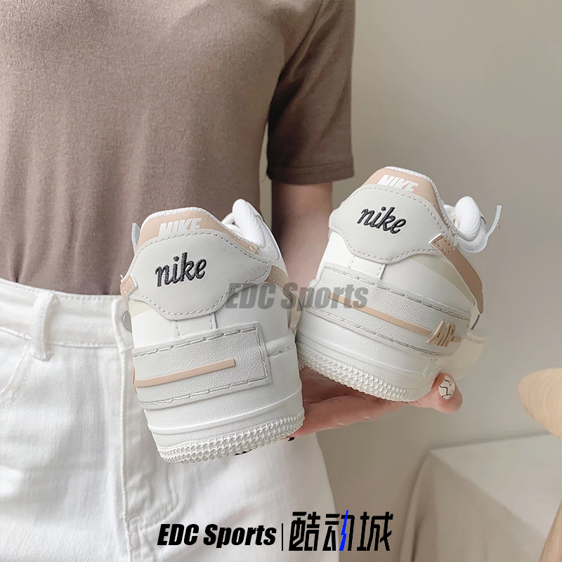 Nike耐克Air Force 1 Shadow奶油AF1空军一号低帮板鞋CI0919-116-图2