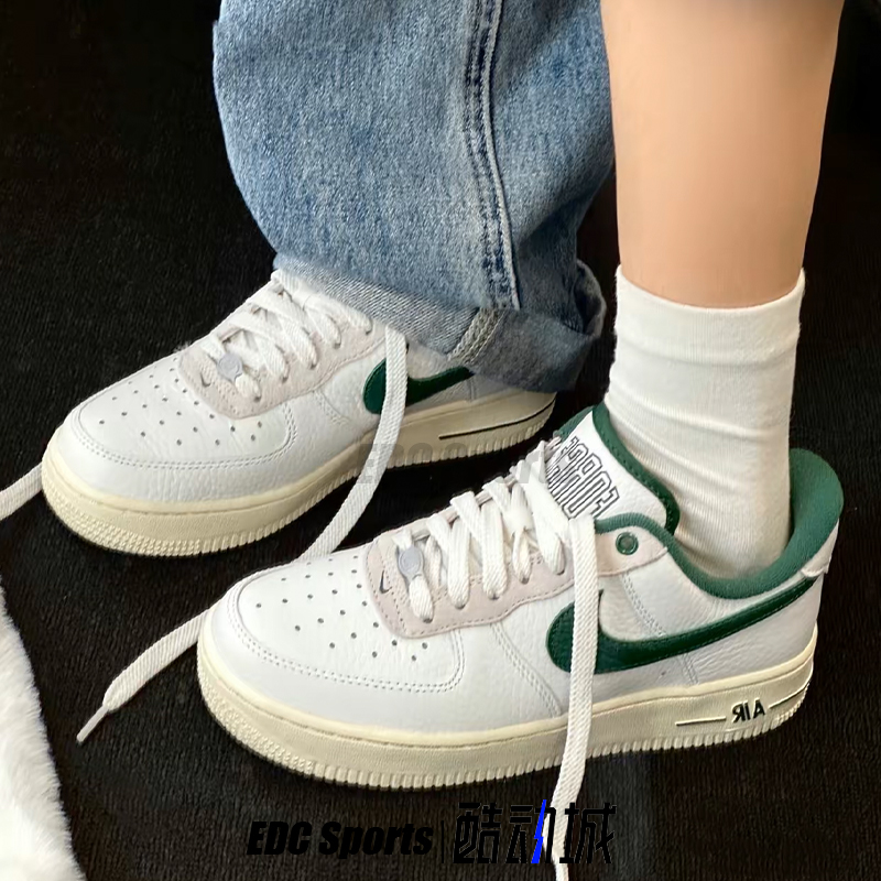 Nike耐克Air Force 1绿白AF1空军一号复古休闲板鞋DR0148-102-图1