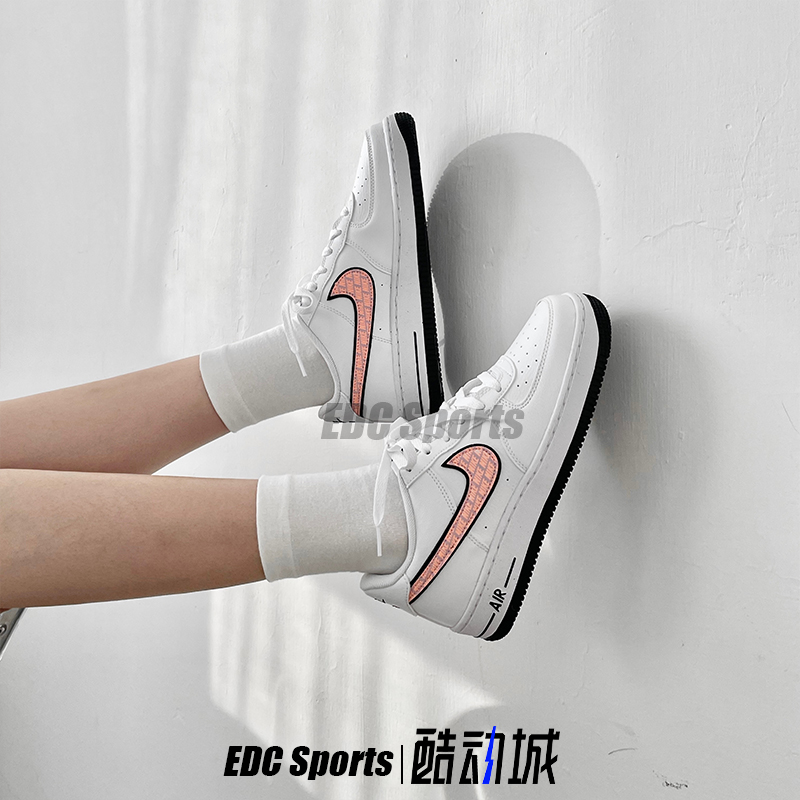 Nike耐克Air Force 1 粉橘AF1空军一号低帮休闲女板鞋DZ6307-100 - 图1