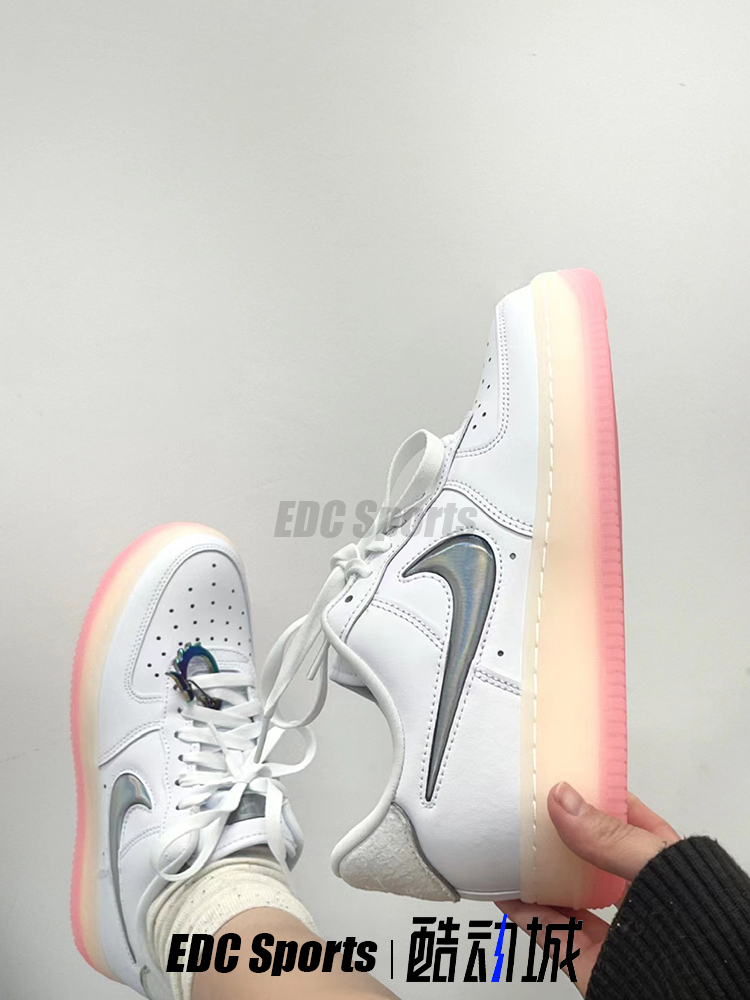 Nike耐克AF1空军一号龙年限定白粉女Air Force低帮板鞋FZ5741-191 - 图0