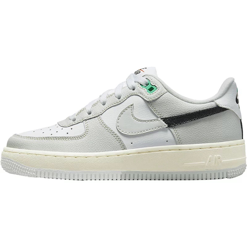 Nike耐克AF1银白拼接拼钩Air Force 1女款低帮休闲板鞋DZ2660-001-图3