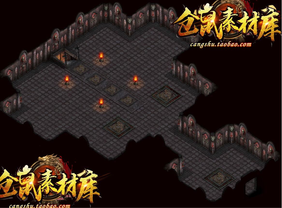 传奇地砖地图素材 黑暗玛雅套图 BMP 无缝封边DT192 - 图2