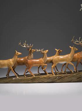 铜师傅鹿鹿大顺中式风工艺品