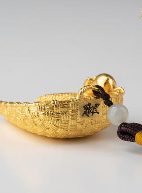 铜师傅鼠年五谷丰登工艺品手把件